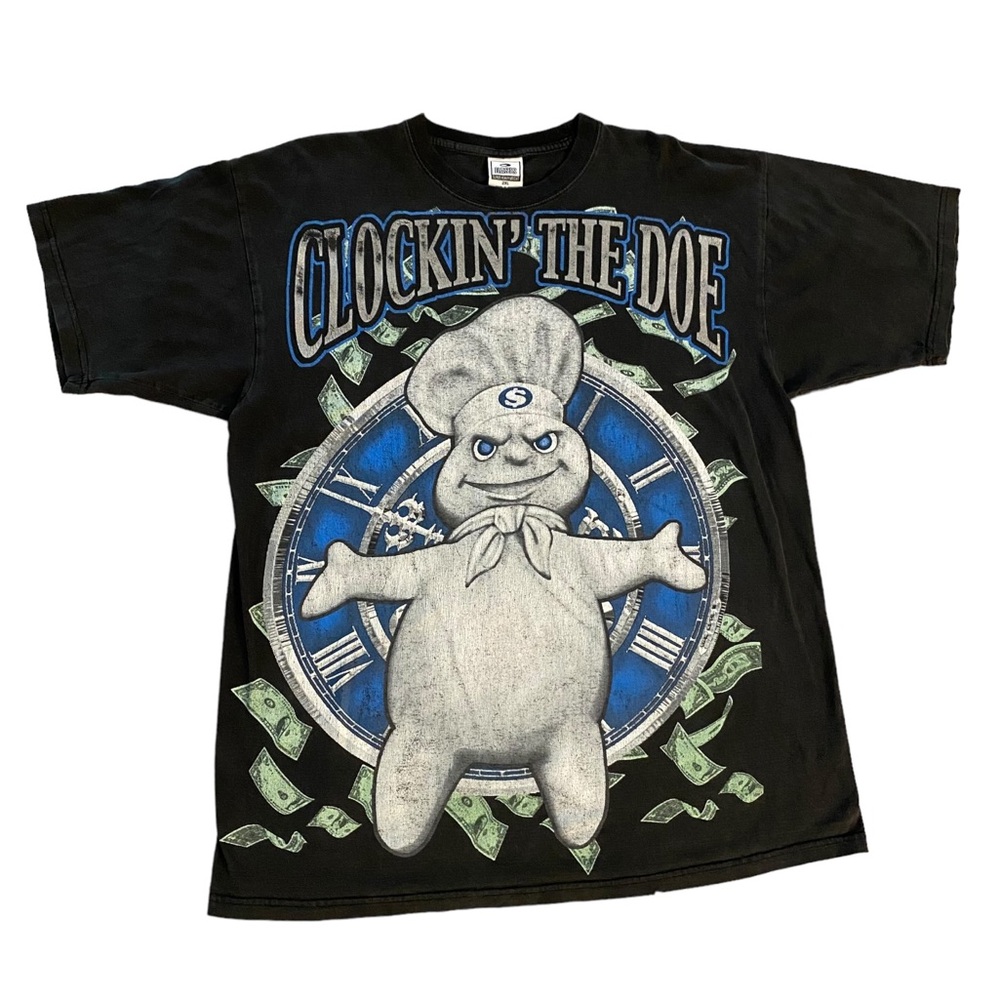 Men’s Vintage Basics Super Heavy Weight Pillsberry Doughboy Clockin The Doe Tee